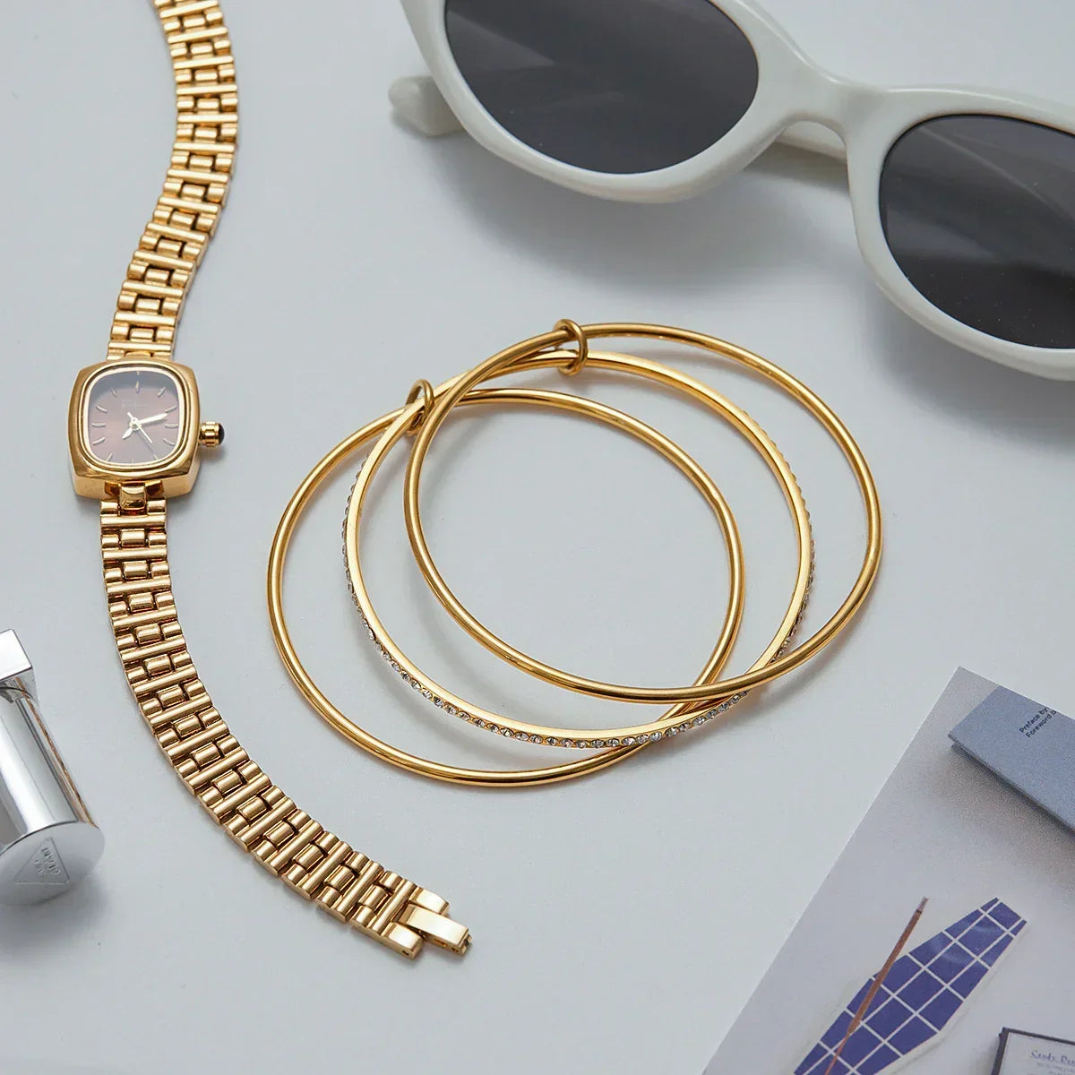 [Raffine]Quinley Stacked Diamond Bracelet