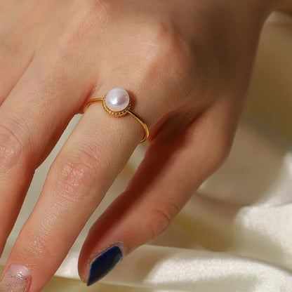 [Raffine]Solis Gold Pearl Ring