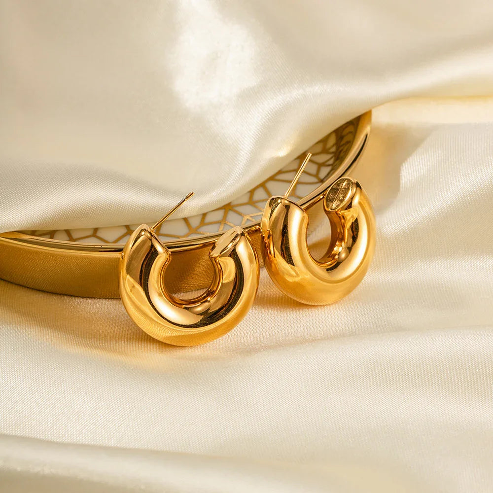 [Raffine]Natalia Chunky Gold Hoops