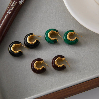 [Raffine]Lexi Chunky Enamel Hoops