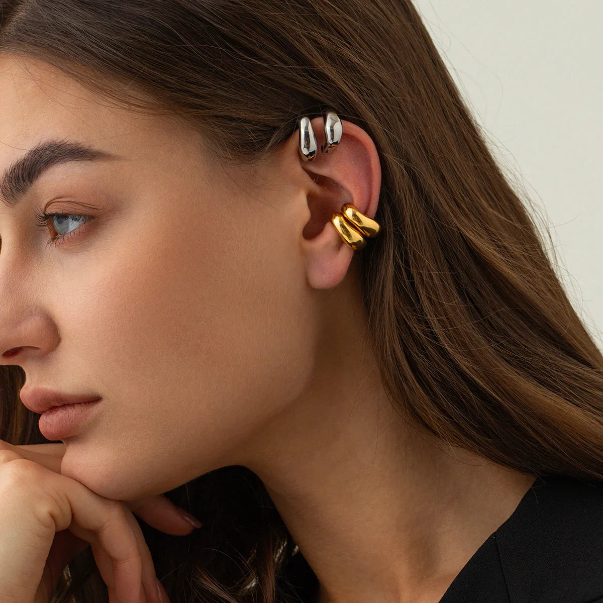 [Raffine]Fabienne Gold Ear Cuffs