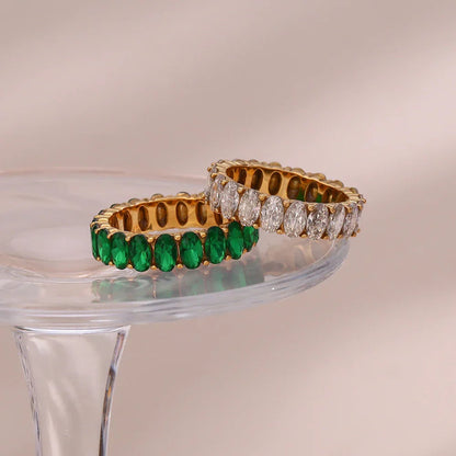 [Raffine]Antoinette Diamond Simulant Gold Ring