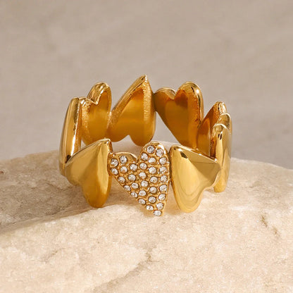 [Raffine]Ciel Diamond Hearts Ring