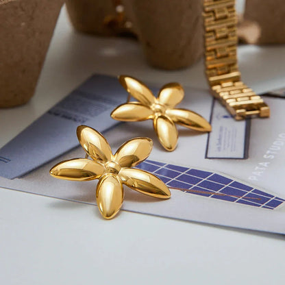 [Raffine]Monica Floral Gold Earrings