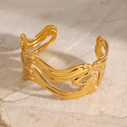 [Raffine]Anissa Wavy Gold Bracelet