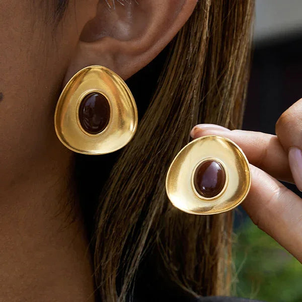 [Raffine]Orissa Gold Enamel Earrings