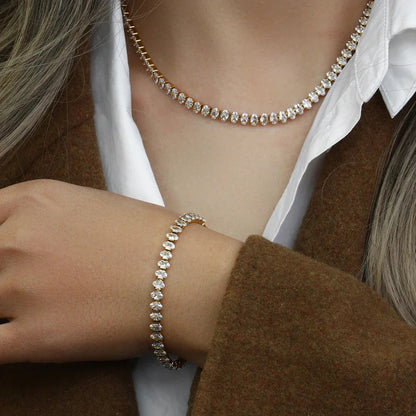 [Raffine]Wisteria Diamond Tennis Necklace