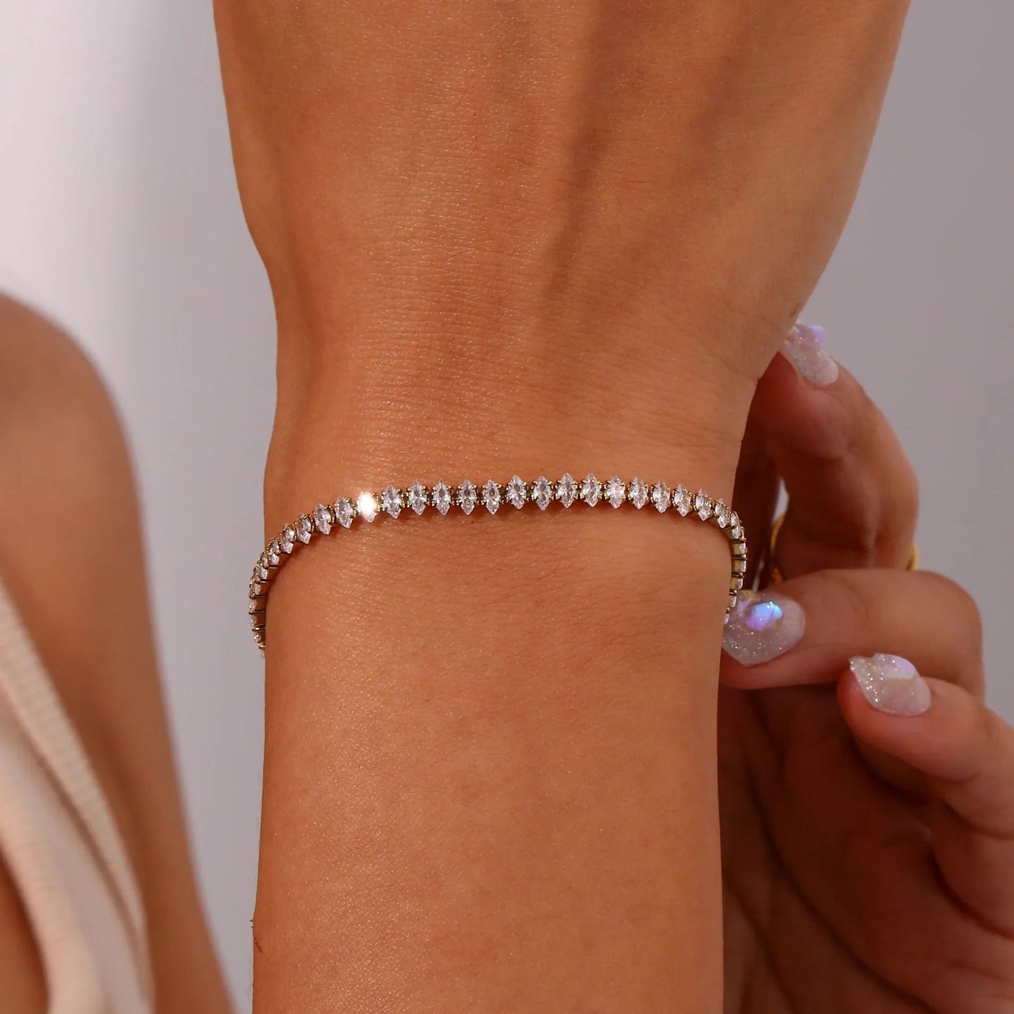 [Raffine]Wisteria Diamond Tennis Bracelet