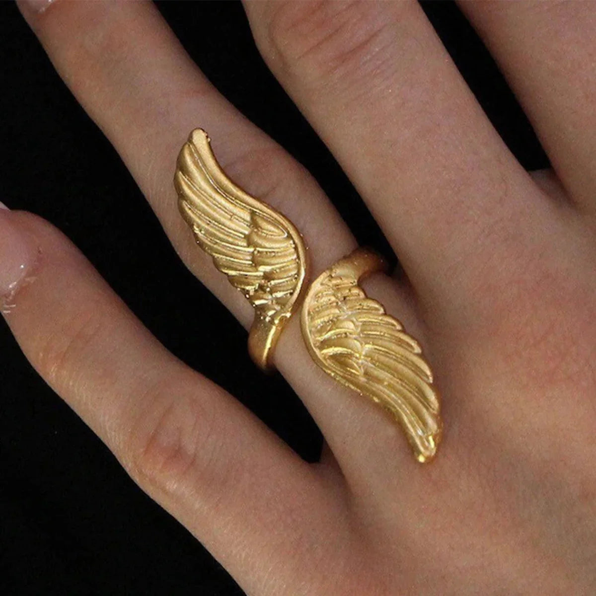 [Raffine]Sparrow Gold Wing Ring