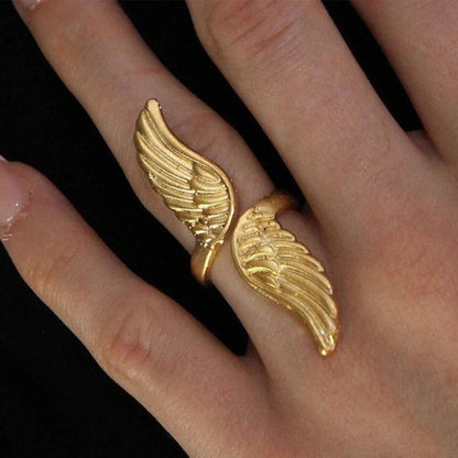 [Raffine]Sparrow Gold Wing Ring