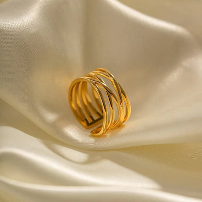 [Raffine]River Gold Ring