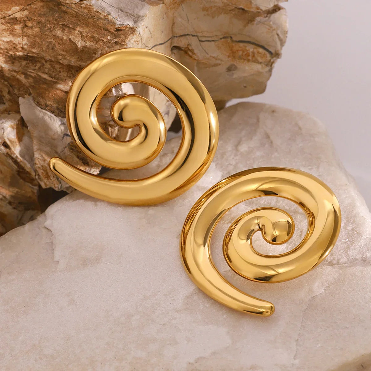 [Raffine]Zarya Spiral Gold Earrings