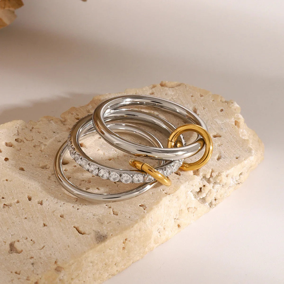 [Raffine]Desiree Stacked Diamond Ring