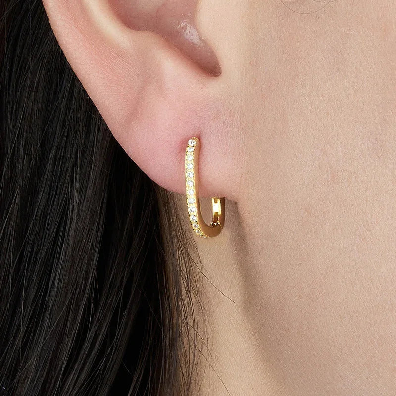 [Raffine]Melissa Oval Hoop Earrings