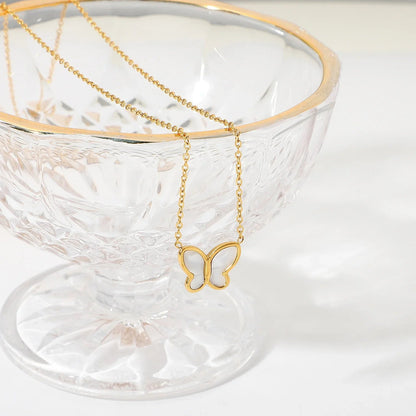 [Raffine]Flutterby Mother of Pearl Necklace