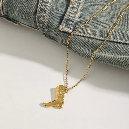 [Raffine]Makayla Gold Boot Pendant