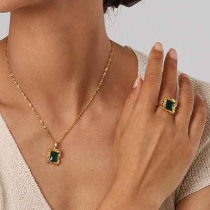 [Raffine]Priscilla Emerald Ring