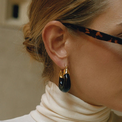 [Raffine]Leighton Chunky Enamel Hoops