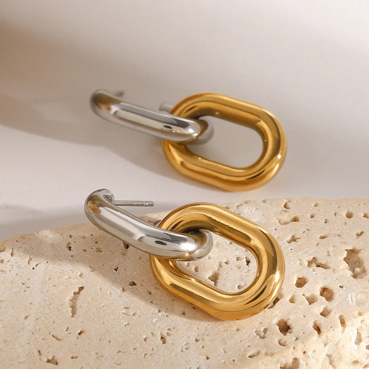 [Raffine]Taylor Two Tone Double Hoops
