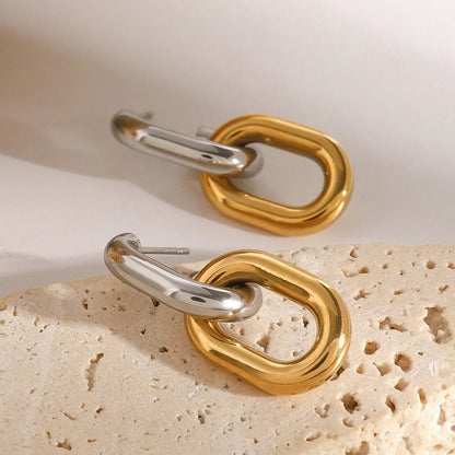 [Raffine]Taylor Two Tone Double Hoops