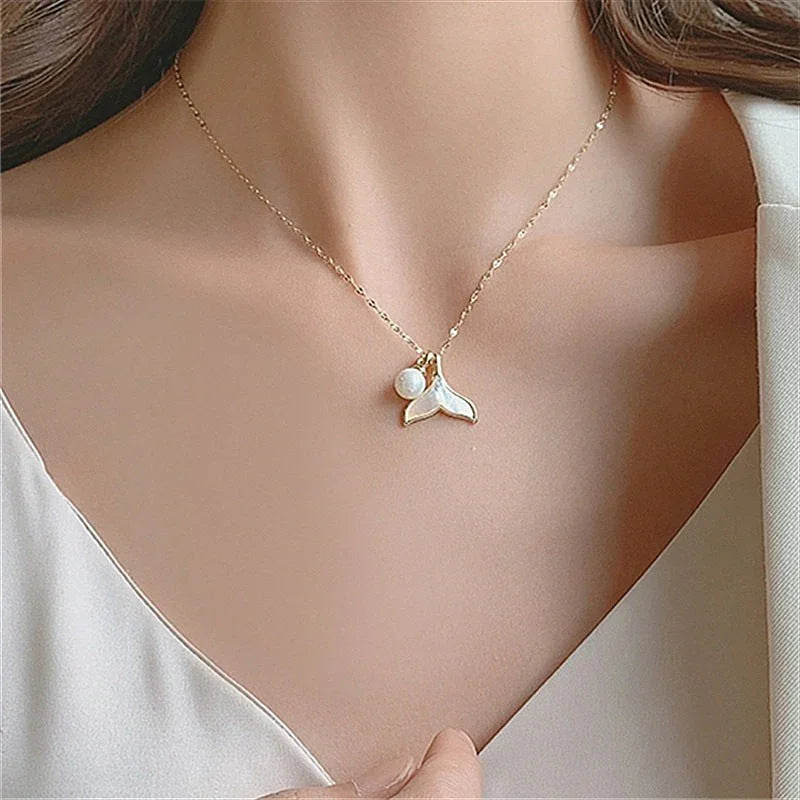 [Raffine]Mermaid Freshwater Pearl Necklace