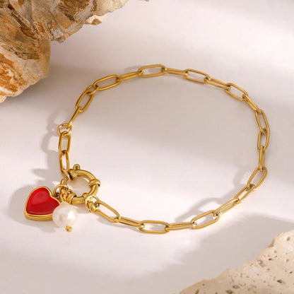 [Raffine]Tanya Heart Pearl Bracelet