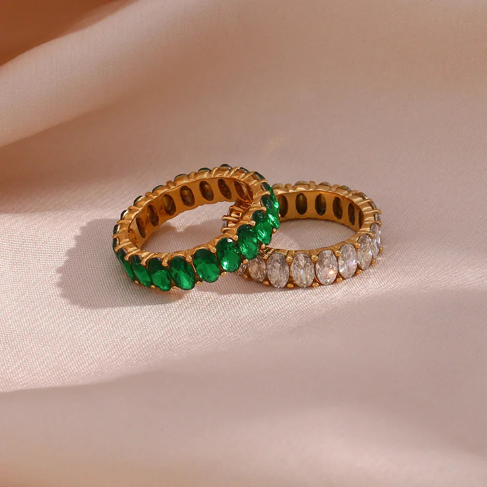 [Raffine]Antoinette Diamond Simulant Gold Ring