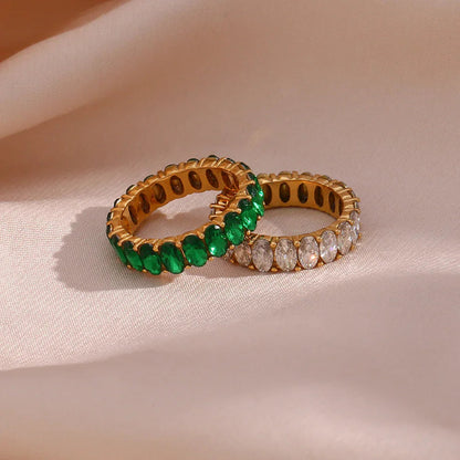 [Raffine]Antoinette Diamond Simulant Gold Ring