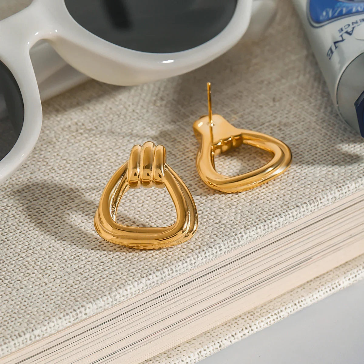 [Raffine]Doris Knot Charm Gold Earrings