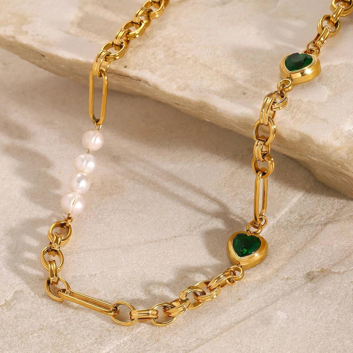 [Raffine]Maddison Pearl Chain Gold Necklace