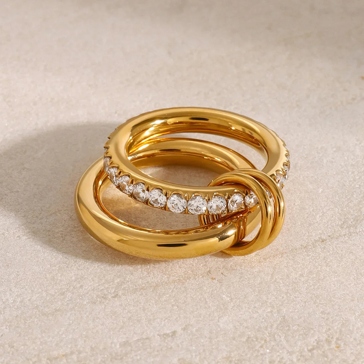 [Raffine]Alison Stacked Diamond Ring