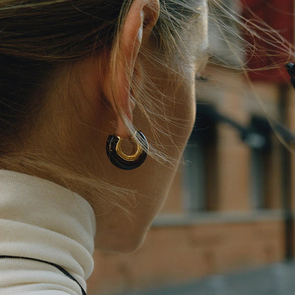 [Raffine]Lexi Chunky Enamel Hoops