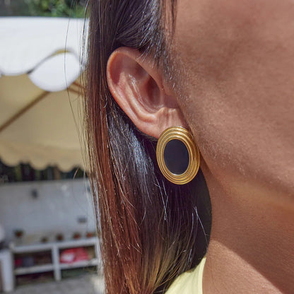 [Raffine]Ruthie Gold Enamel Earrings