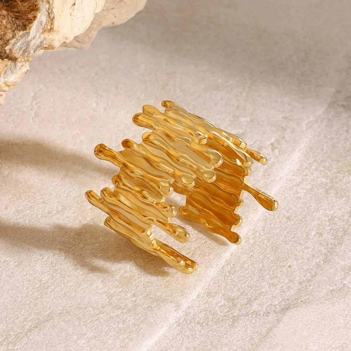 [Raffine]Zoella Abstract Gold Ring