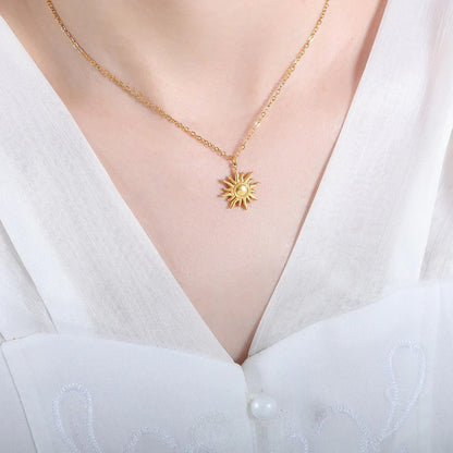 [Raffine]Eliora Gold Sun Necklace