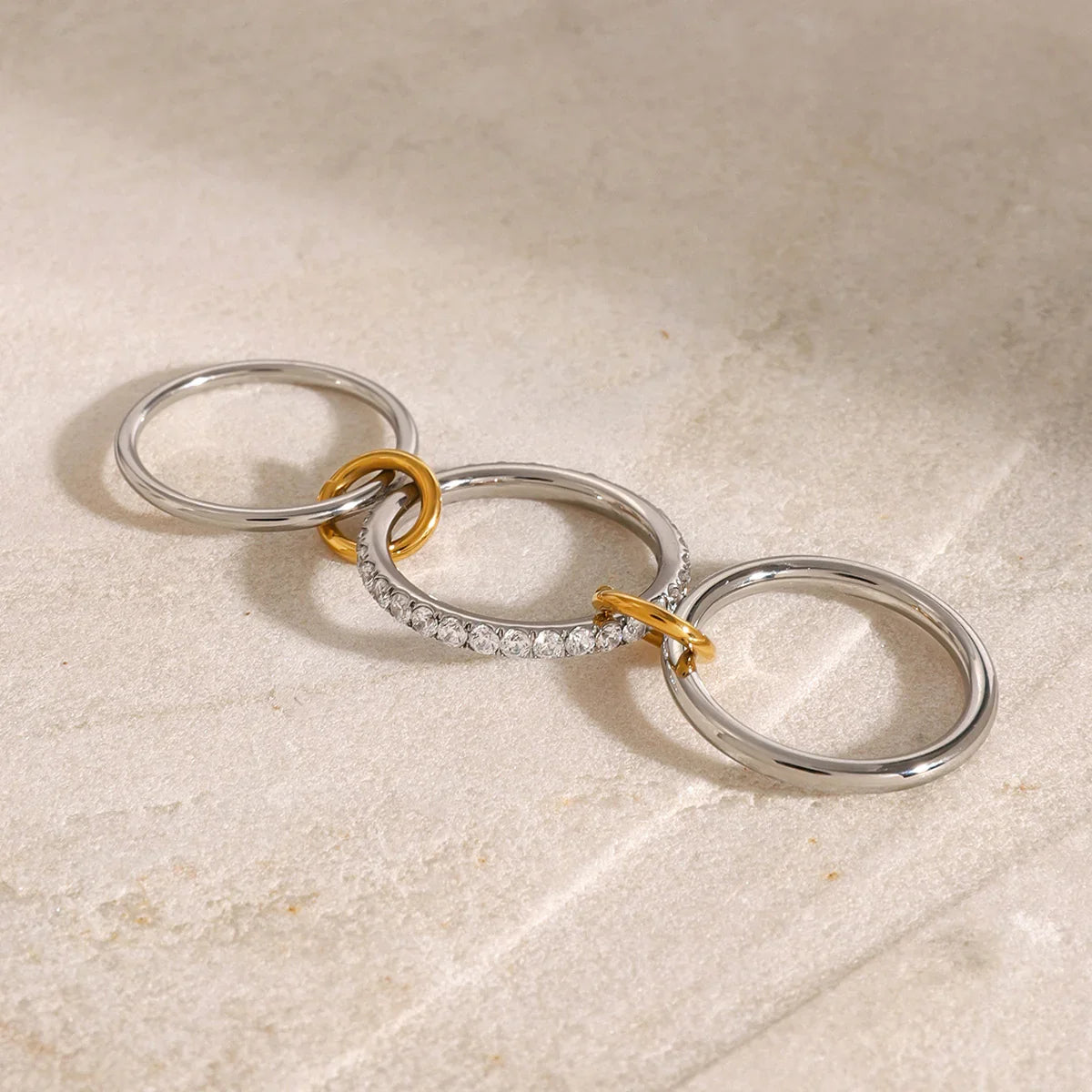 [Raffine]Desiree Stacked Diamond Ring