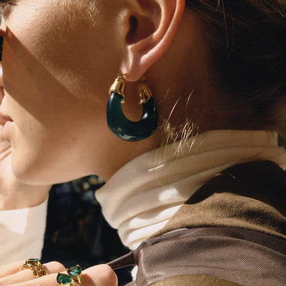 [Raffine]Leighton Chunky Enamel Hoops