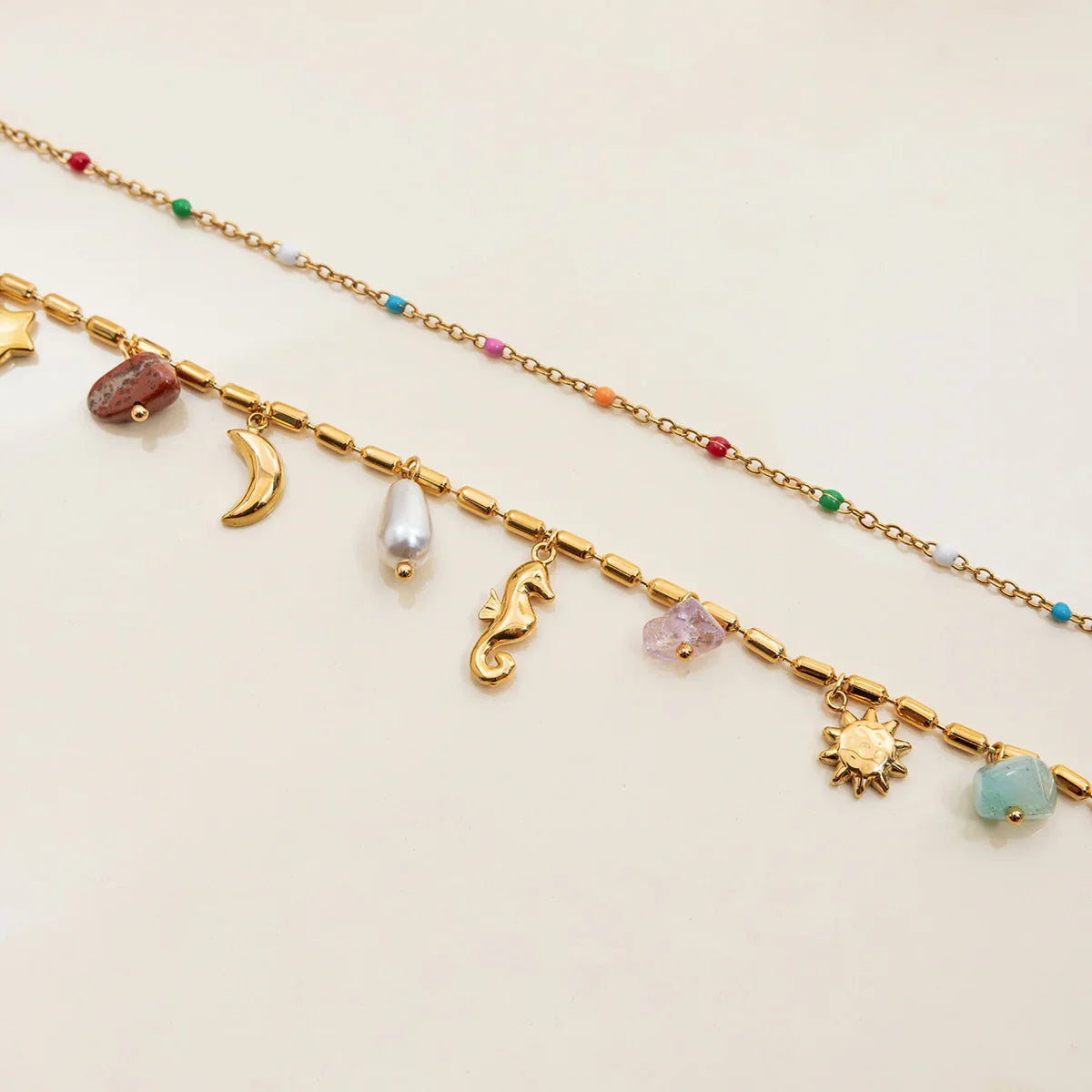 [Raffine]Cambria Coastal Charm Layered Necklace