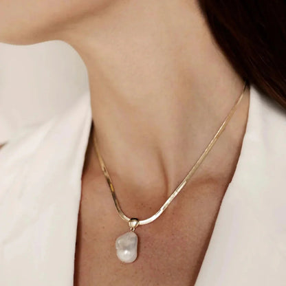[Raffine]Glorietta Herringbone Pearl Necklace