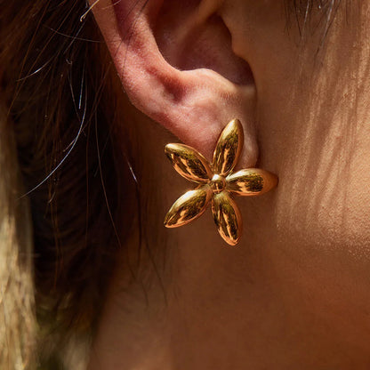 [Raffine]Monica Floral Gold Earrings