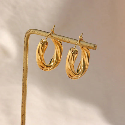 [Raffine]Denisse Twisted Hoop Earrings