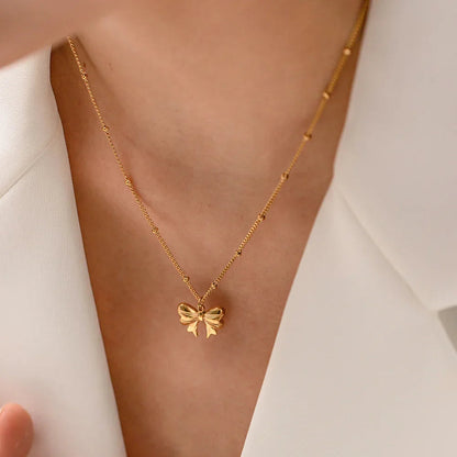 [Raffine]June Bow Necklace