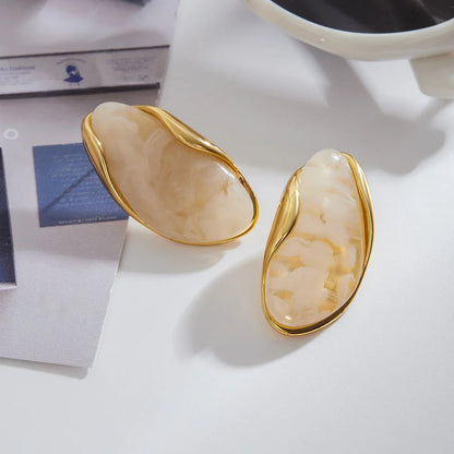 [Raffine]Amelise Polished Gemstone Earrings