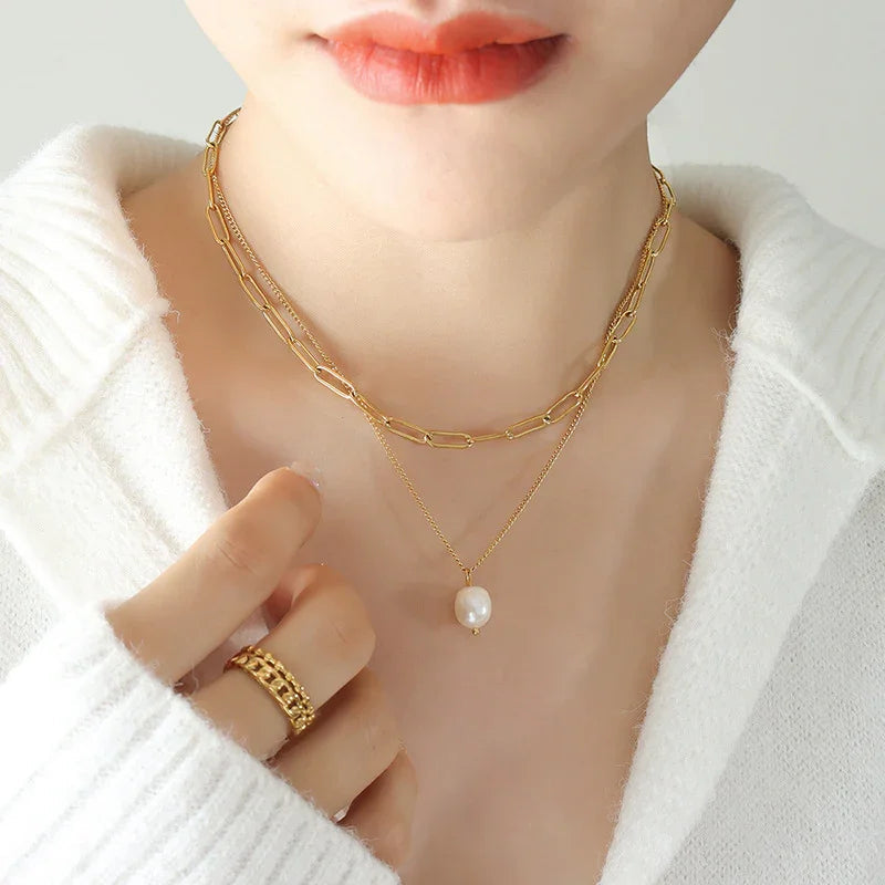 [Raffine]Tropica Freshwater Pearl Necklace
