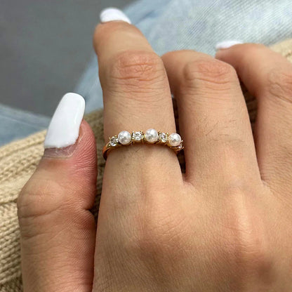 [Raffine]Keisha Diamond Pearl Ring