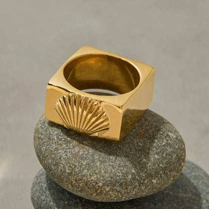 [Raffine]Carlotta Geometric Shell Ring