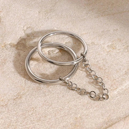 [Raffine]Bridget Chain Stacked Ring