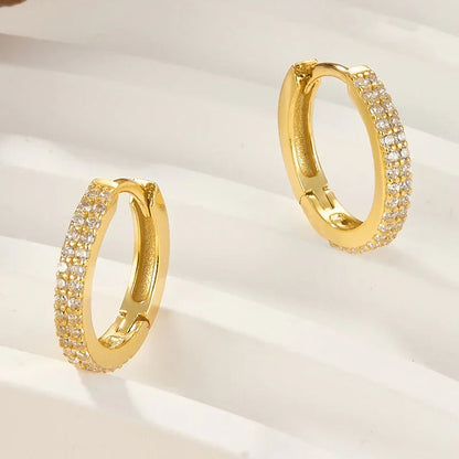 [Raffine]Cathy Paved Hoop Earrings
