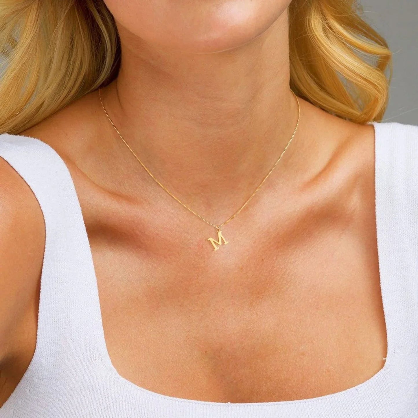 [Raffine]Therese Letter Initial Gold Necklace
