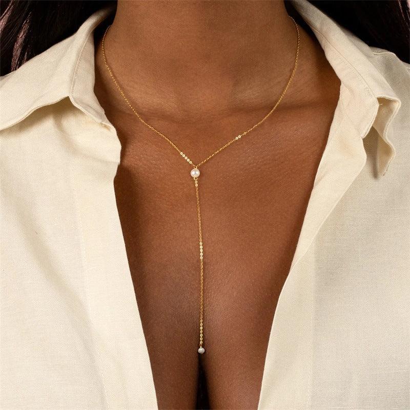 [Raffine]Beatrice Pearl Tassel Necklace